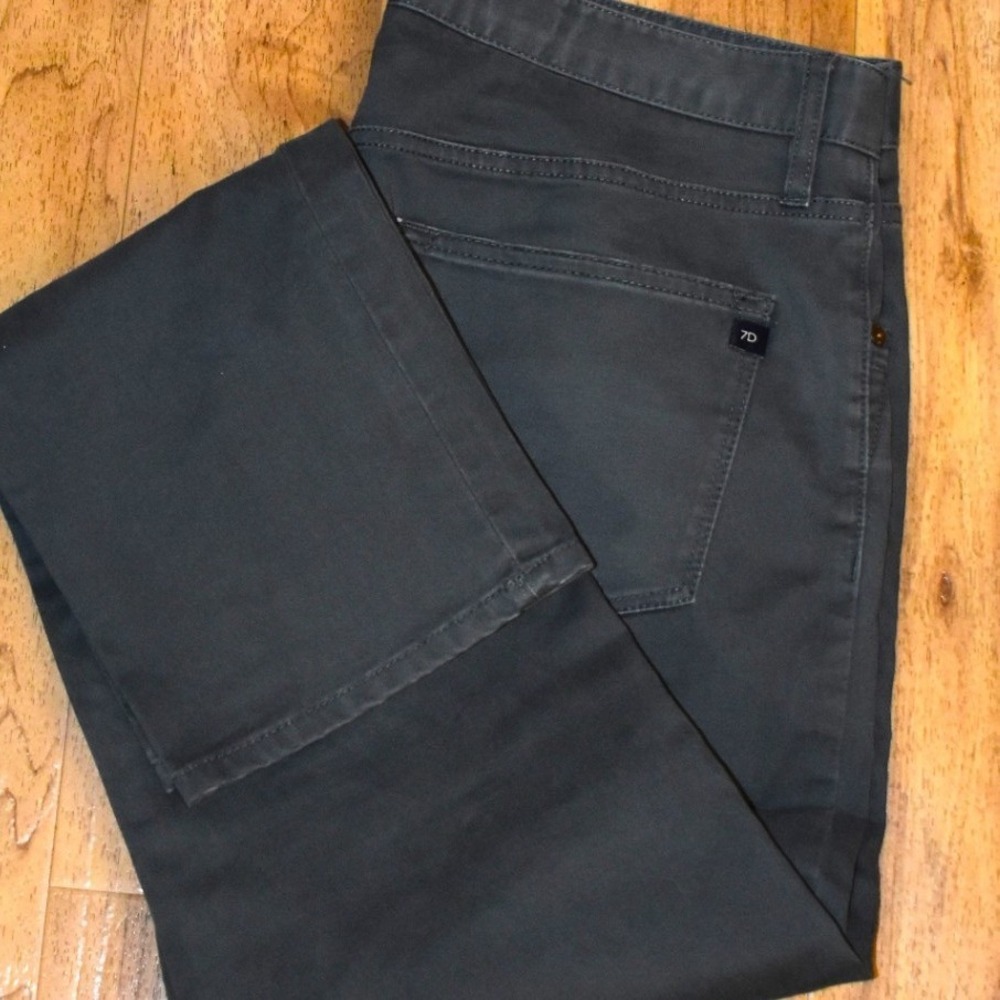 7 Diamonds Clifton Slim Straight Pants Mens 33/31 Gray Excellent Stretch Chino